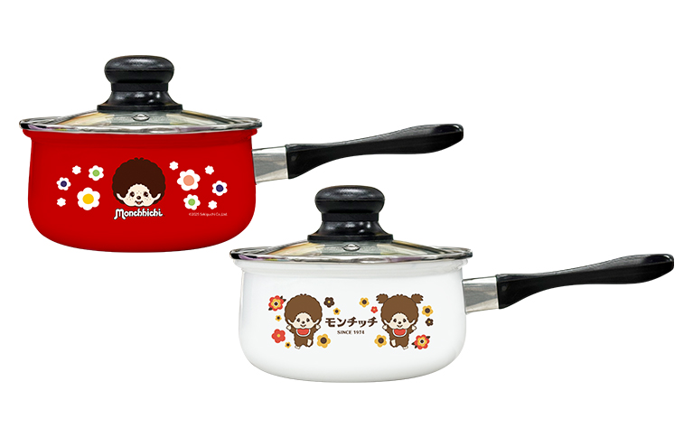 フタ付きホーロー片手鍋