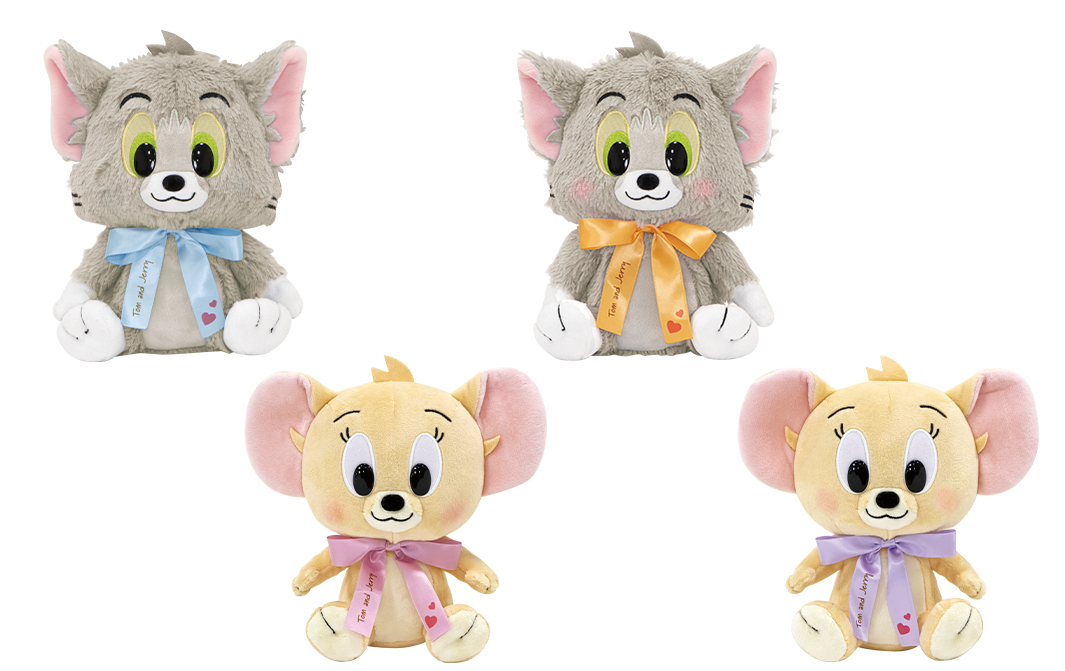 キュートミディアムぬいぐるみパステルリボン