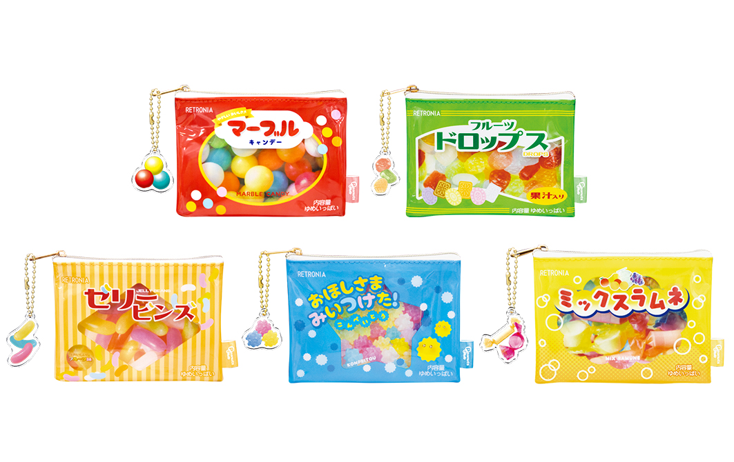 れとろにあ 駄菓子クリアポーチ