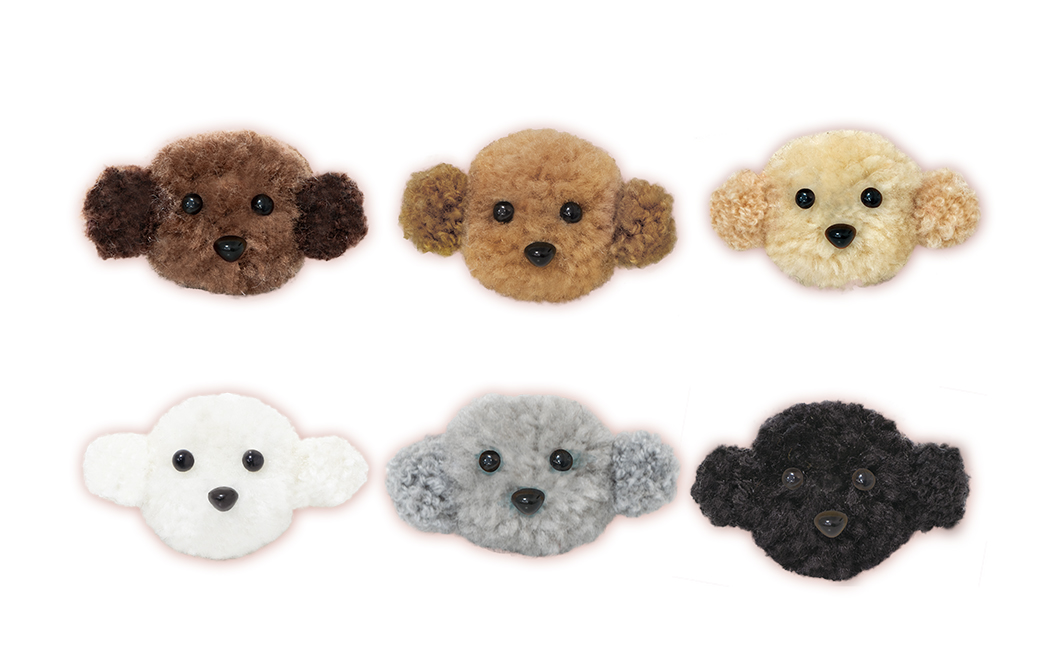 ふわもこトイプーヘアクリップ