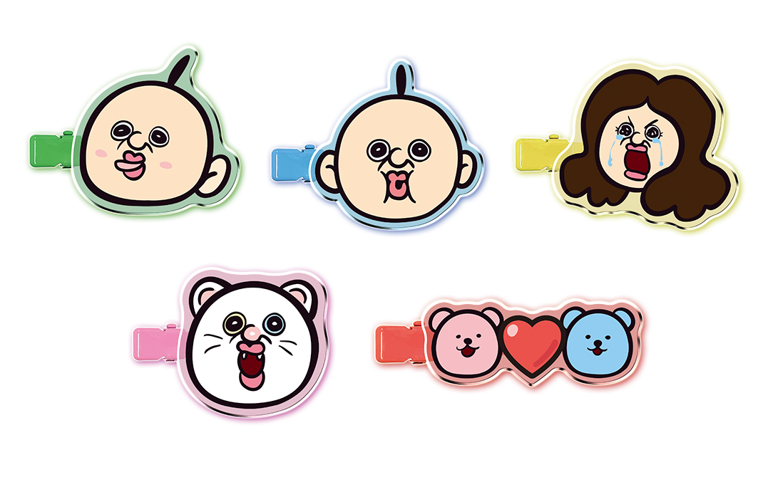 アクリル前髪クリップ