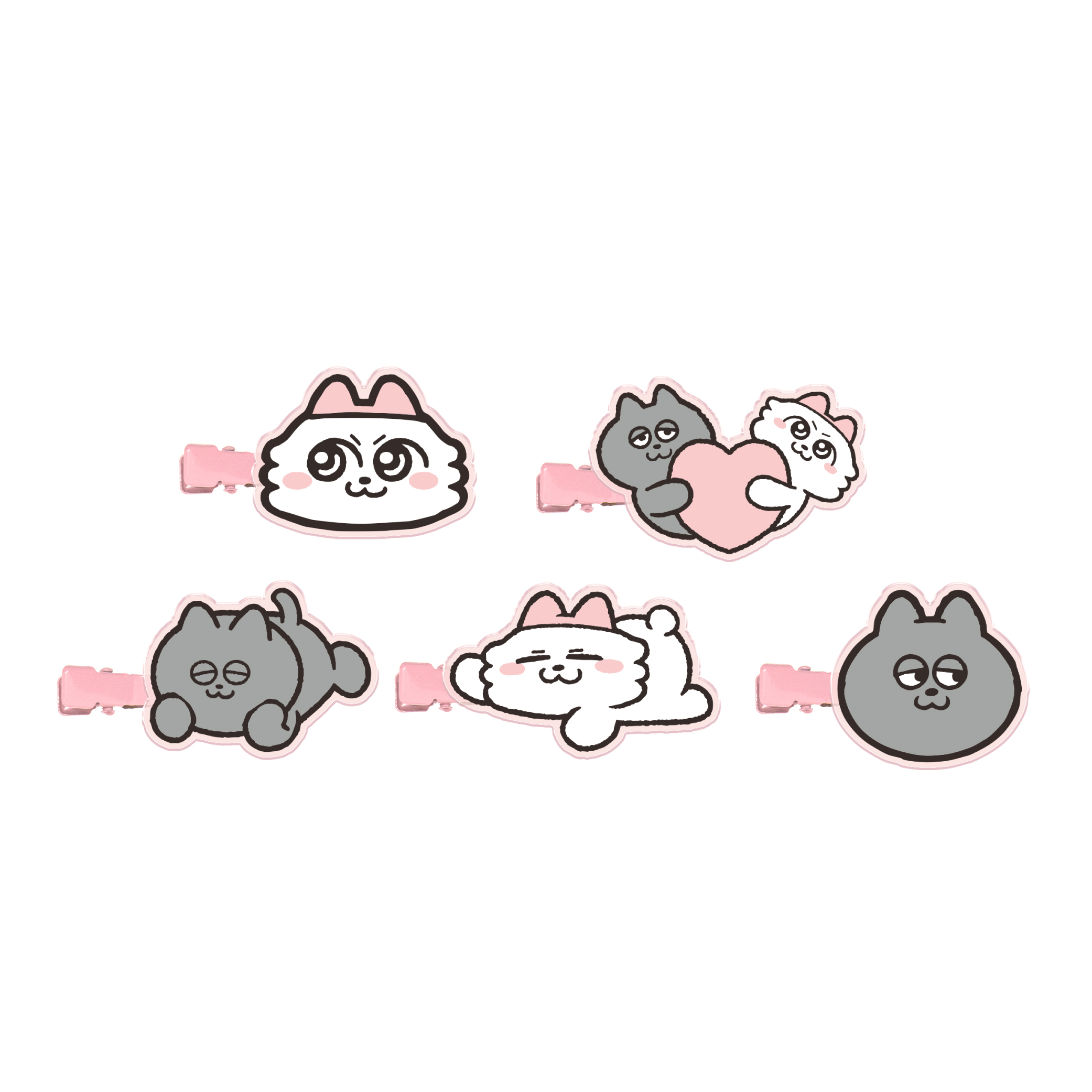 アクリル前髪クリップ