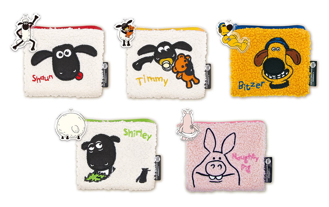 もこもこスクエアポーチ